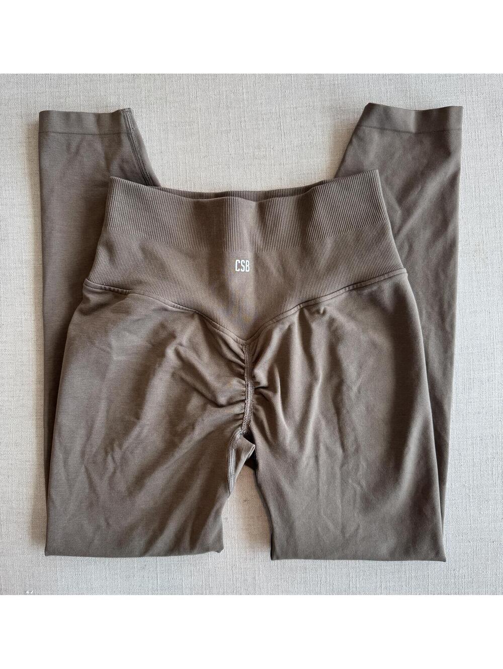 CSB Seamless Skin Invisible Scrunch Leggings Mocha Ash Brown Medium